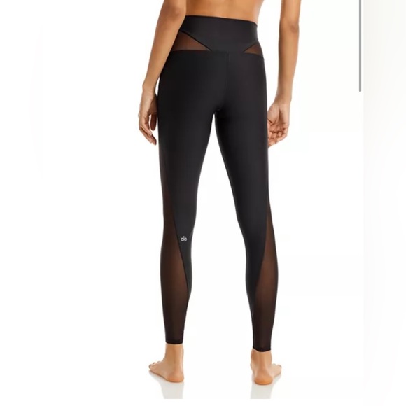 Alo Airlift High Waist Mesh Allure Leggings in Black Size Small - Picture 6 of 11